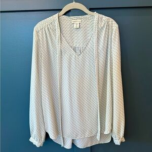 Adrienne Vitadinni Tie Neck Blouse​​​​​​​​​